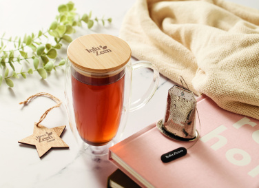 Лого трейд pекламные подарки фото: Double wall glass mug 450ml