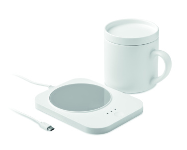 Лого трейд pекламные продукты фото: Wireless charger mug warmer set