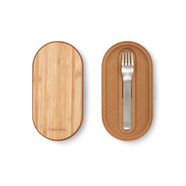 Логотрейд бизнес-подарки картинка: Двойной контейнер для бенто из нержавеющей стали Black+Blum