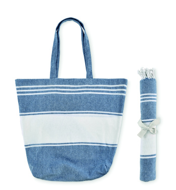Лого трейд pекламные cувениры фото: Beach bag with hammam towel