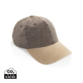 BEAU AWARE™ — двухцветная кепка из хлопковой саржи плотностью 270 г/м² с эффектом потертости, 6 панелей., коричневый
