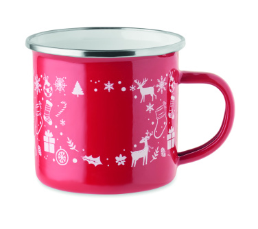 Лого трейд pекламные подарки фото: Christmas enamel mug 300ml