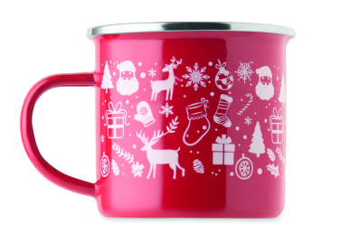 Логотрейд pекламные продукты картинка: Christmas enamel mug 300ml