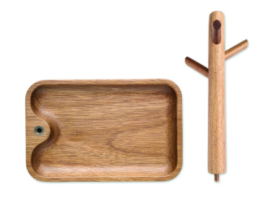 Логотрейд pекламные подарки картинка: Acacia wood key tray holder