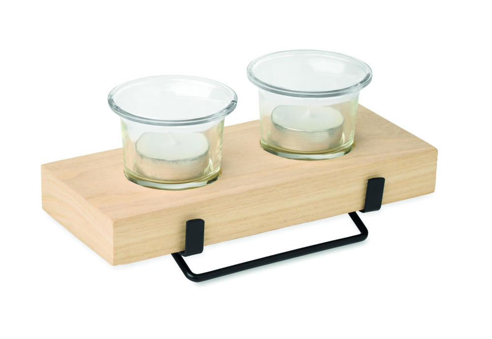 Логотрейд бизнес-подарки картинка: Tea light holder set with stand