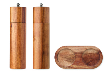 Логотрейд pекламные cувениры картинка: Acacia salt & pepper grinders