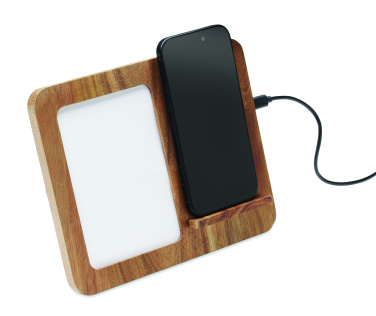 Логотрейд pекламные продукты картинка: Acacia frame & charger 15W