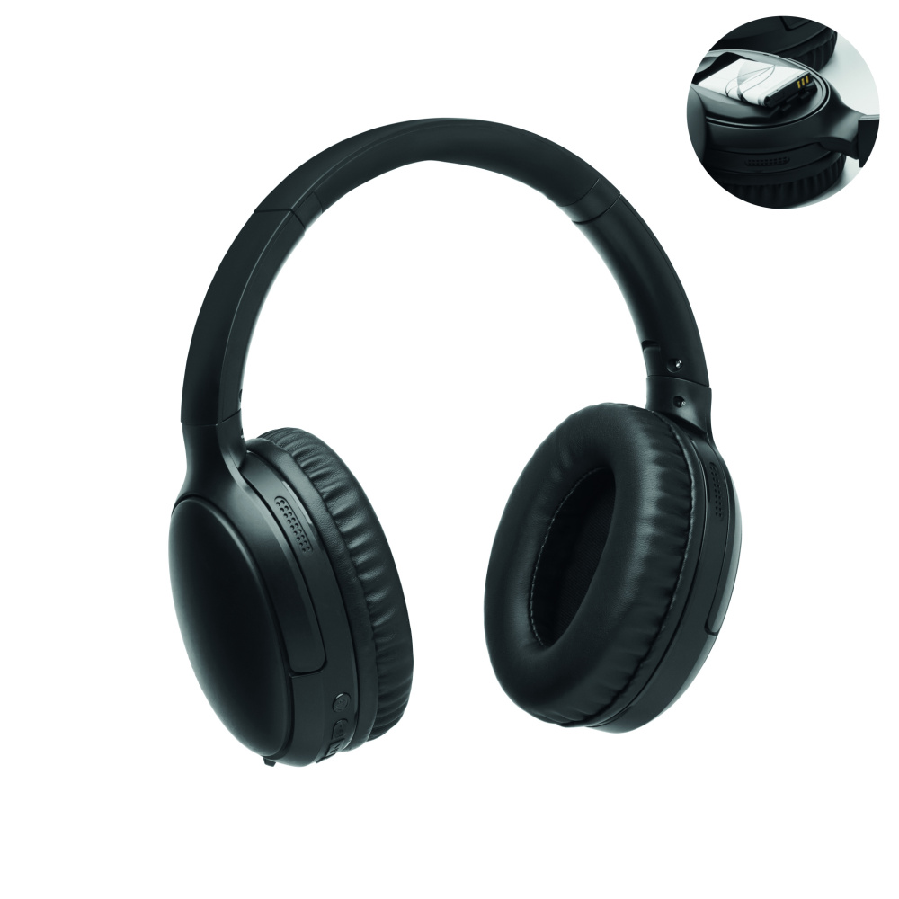 Логотрейд pекламные подарки картинка: Foldable headphones in pouch