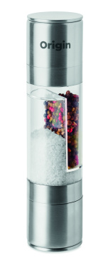 Лого трейд бизнес-подарки фото: 2-in-1 salt and pepper mill