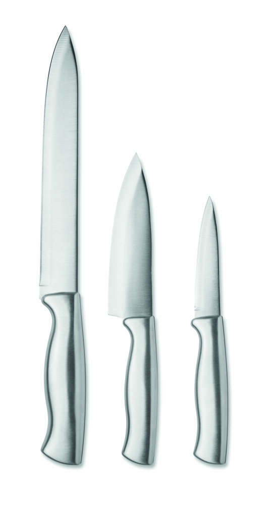 Логотрейд pекламные подарки картинка: Stainless steel knife set 3pcs