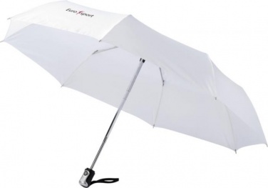 : 21.5" Alex 3-sektions automatisk paraply, vit