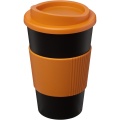 Americano® 350 ml termosmugg med grepp, Solid svart/orange