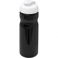 H2O Active® Base 650 ml sportflaska med uppfällbart lock, Solid svart/vit