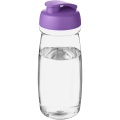 H2O Active® Pulse 600 ml sportflaska med uppfällbart lock, Transparent / lila