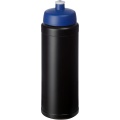 Baseline® Plus grip 750 ml sportflaska med sportlock, Solid svart/blå