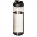 H2O Active® Vibe 850 ml sportflaska med uppfällbart lock, Träkol / Solid svart