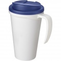 Americano® Grande 350 ml mugg med spillsäkert lock, Vit/blå