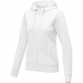 Theron hoodie med dragkedja dam, Vit