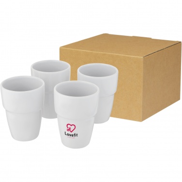 Logotrade profilreklam bild: Staki 4-delars 280 ml staplingsbar mugg i presentförpackning