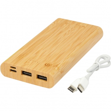 Logotrade profilprodukter bild: Tulda 10,000 mAh powerbank i bambu