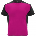 Bugatti kortärmad unisex T-shirt av återvunnet material, Fuchsia / Solid svart