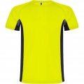 Shanghai kortärmad sport-T-shirt för barn, Fluor Gul / Solid svart