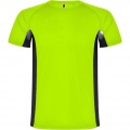 Shanghai kortärmad sport-T-shirt för barn, Fluor Grön / Solid svart