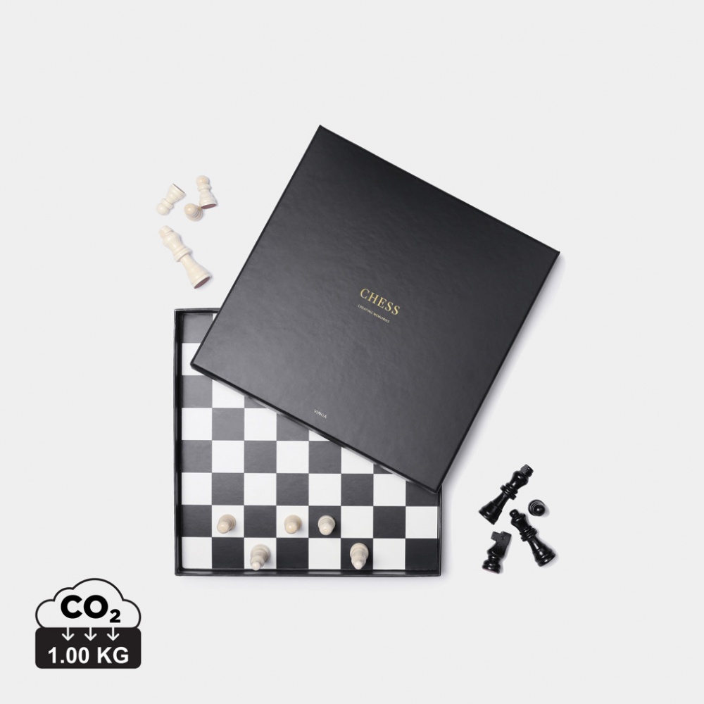 Logotrade presentreklam bild: VINGA Chess coffe table game