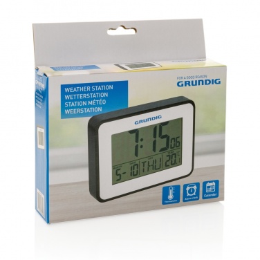 Logotrade reklamprodukter bild: Grundig väderstation, alarm och kalender