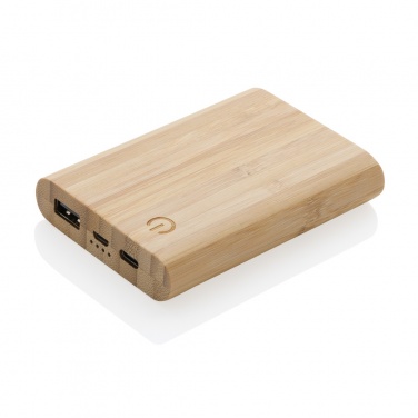 Logotrade kampanjprodukter bild: 5.000 mAh powerbank i bambu