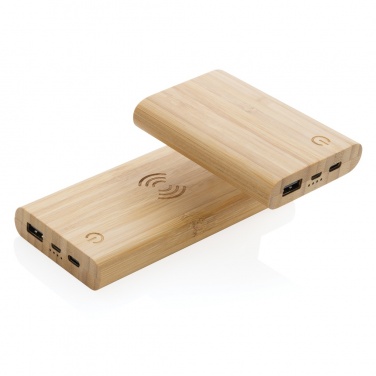 Logotrade presentreklam bild: 5.000 mAh powerbank i bambu