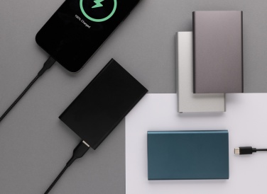 Logotrade profilreklam bild: 4.000mAh powerbank, type C, RCS återvunnen plast/aluminium