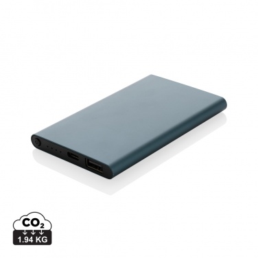 Logotrade profilprodukter bild: 4.000mAh powerbank, type C, RCS återvunnen plast/aluminium