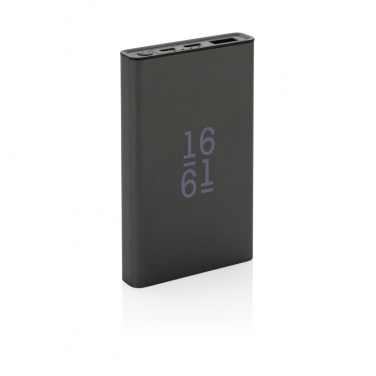 Logotrade kampanjprodukter bild: Terra 5.000 mAh powerbank RCS återvunnen aluminium