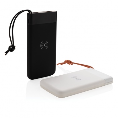 Logotrade reklamprodukter bild: Aria 8.000 mAh 5W powerbank med trådlös laddning