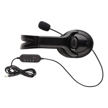 Logotrade reklamprodukter bild: Over-ear headset med kabel