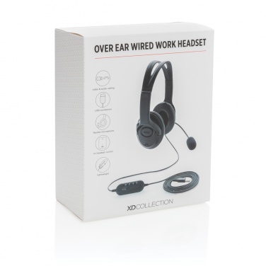 Logotrade presentreklam bild: Over-ear headset med kabel