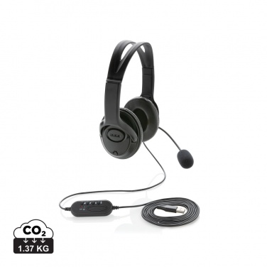 Logotrade kampanjprodukter bild: Over-ear headset med kabel