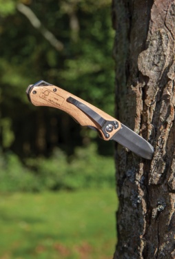 Logotrade reklamprodukter bild: Outdoor-kniv i trä