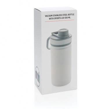 Logotrade kampanjprodukter bild: Vakuumflaska i stainless steel med sportlock 550ml