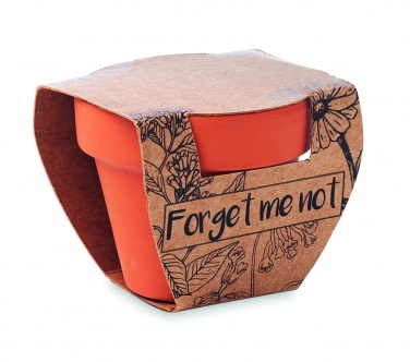 Logotrade reklamprodukter bild: Terracotta skål 'forget me not'