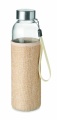 Glasflaska med neoprenfodral, Beige