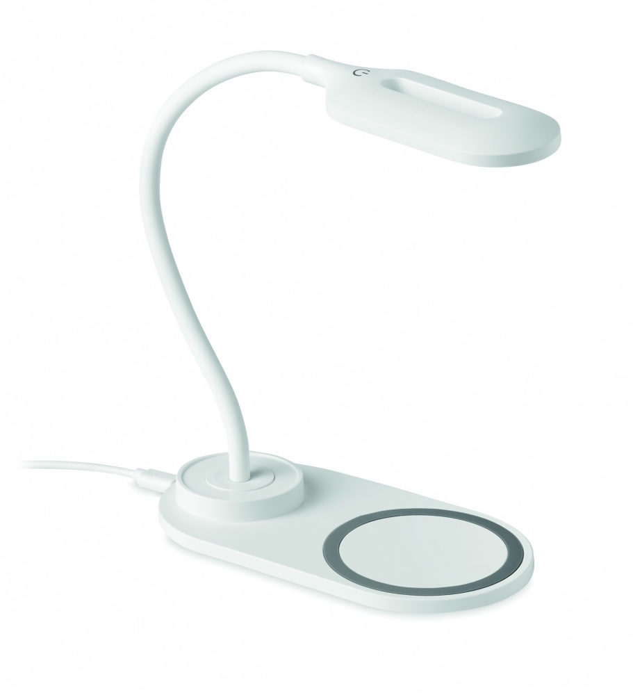 Logotrade profilprodukter bild: Skrivbordslampa + laddare 10W