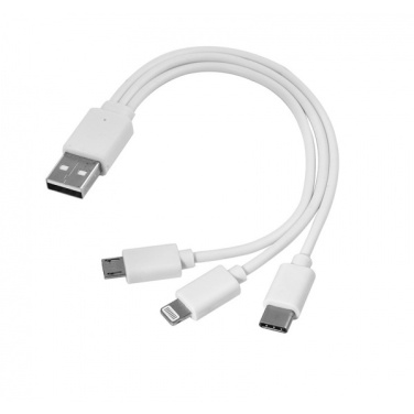 Logotrade profilreklam bild: 3 i 1 USB-kabel typ c + micro USB + lightning