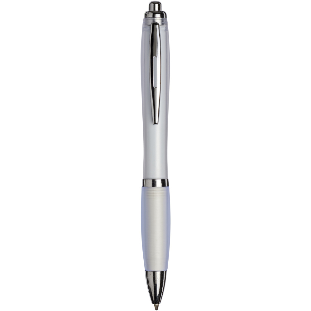 Logotrade profilreklam bild: Curvy ballpoint pen with frosted barrel and grip