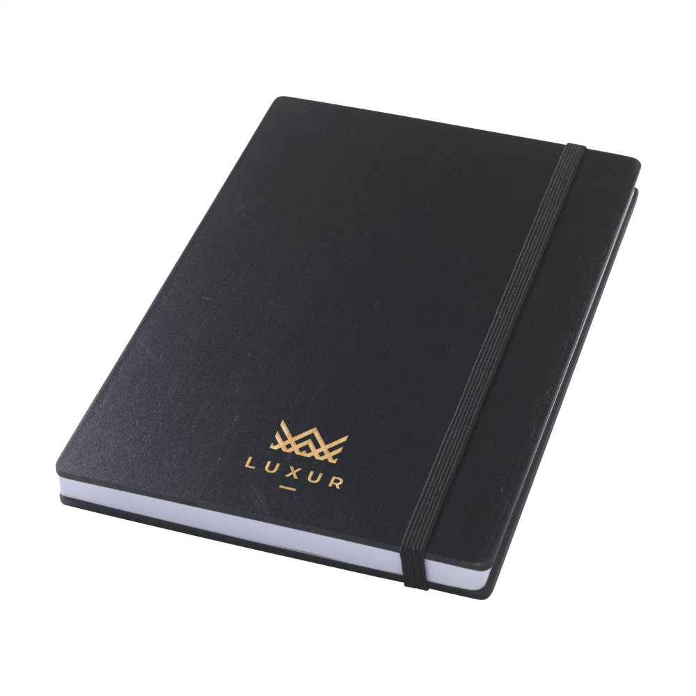 Logotrade profilreklam bild: Bambu Journal Naken Spine Paper Notebook Svart A5