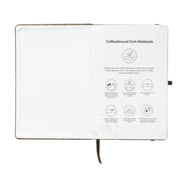 Logotrade profilreklam bild: CoffeeGround Cork Paper Notebook A5