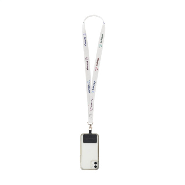 Logotrade profilreklam bild: Lanyard Sublimation RPET 2 cm med Patch-nyckelsnöre