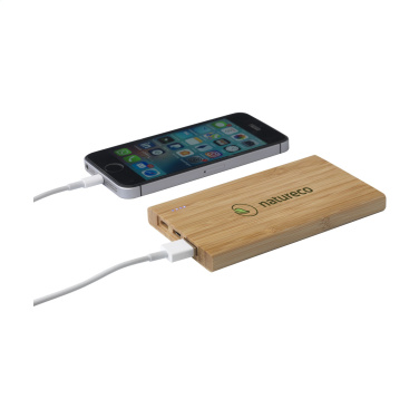 Logotrade reklamprodukter bild: Bamboo 4000 Powerbank extern laddare