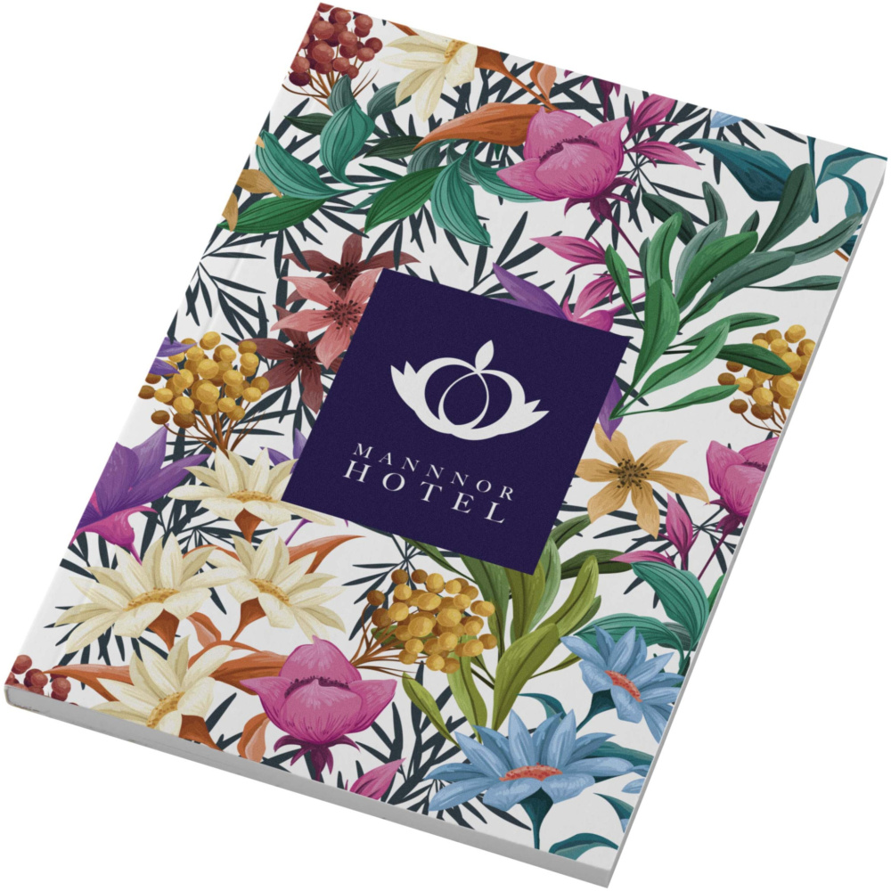 Logotrade profilprodukter bild: Novella Austen A6 anteckningsbok med mjukt omslag, 50 ark